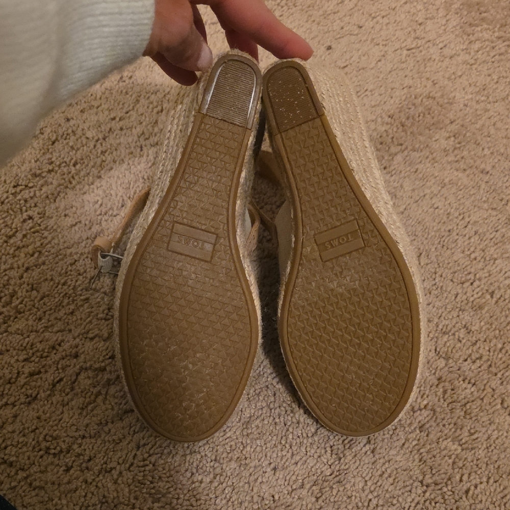 TOMS Women's Tan Espadrille Sandals - Picture 6 of 6